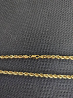 14K Yellow Gold Solid Rope Chain