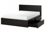 Full Size IKEA Malm Bed Frame In Black