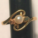 10k Black Hills Gold Pearl Ring