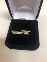 1 CT Women's Princess Diamond Engagement Wedding Ring. 10K White Gold