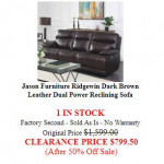 SAVE HUNDREDS - Designer Leather Power Reclining Sofa & Loveseat