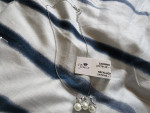FireCZ set 4 pc pearl white cz earrings chain ring necklace