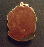 Face of Jesus, 14k Yellow Gold with Diamonds Pendant, Charm
