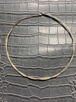 10k Yellow Gold & Italian Sterling Silver Twisted Choker 15” 10 Grams