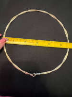 10k Yellow Gold & Italian Sterling Silver Twisted Choker 15” 10 Grams