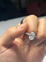 Diamond Ring 3ct center oval VS1 F Lab grown $3999