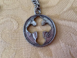 Cross peso necklace