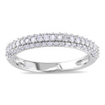 10k White Gold 1/2ct TDW Pave Diamond Band