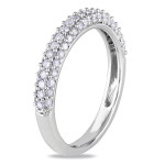 10k White Gold 1/2ct TDW Pave Diamond Band