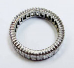 Platinum and Diamond Wedding Band Ring  Size 7.0