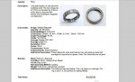 Platinum and Diamond Wedding Band Ring  Size 7.0