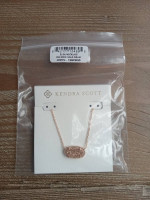 Brand New Kendra Scott Rose Gold Drusy Elisa Necklace