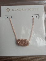 Brand New Kendra Scott Rose Gold Drusy Elisa Necklace