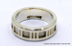 Tiffany & Co. 1995 Atlas Roman Numeral Ring 925 Sterling Silver size 6