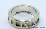 Tiffany & Co. 1995 Atlas Roman Numeral Ring 925 Sterling Silver size 6