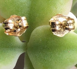 14K Carved Bone Heart Earrings
