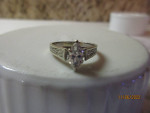 14K White Gold Diamond Engagement Ring