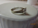 14K White Gold Diamond Engagement Ring