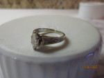 14K White Gold Diamond Engagement Ring