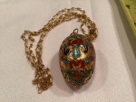 Necklace Cloisonné egg pendant