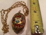 Necklace Cloisonné egg pendant