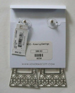 New Kendra Scott Kase Large Earrings Silver 3-inches long