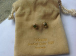 14 kt peridot green studs