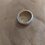 It's a for smaller male finger Wedding band Sterling Silver