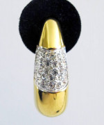 #13 Lovely Monet Gold Tone & Faux Diamond Pavé Earrings