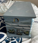 2 DRAWER WOODEN BOX 10”x5”