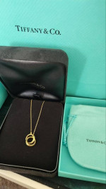 Tiffany Atlas X Closed Interlocking Gold Necklace