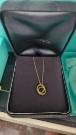 Tiffany Atlas X Closed Interlocking Gold Necklace