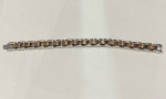 Men’s stainless steel heavy link diamonds bracelet