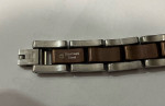 Men’s stainless steel heavy link diamonds bracelet