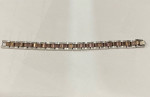 Men’s stainless steel heavy link diamonds bracelet