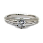 Tiffany and Co Engagement Ring Solitaire Diamond 0.22ct Patinum