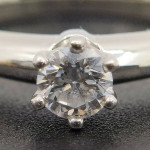 Tiffany and Co Engagement Ring Solitaire Diamond 0.22ct Patinum