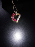 Gold tone Pendant with Austrian Crystals Text Austrian ETC