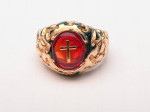 GOLD ELECTRO PLATED RELIGIOUS CROSS RING SIZE 10 NEW