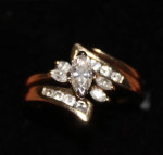 Ladies 14 K gold engagement Ring Set