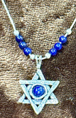 Fine Silver -Stamped 970 Necklace and Star of David Pendant stamped 925.