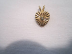 Heart Shaped Pendants  - 2 w/Rhinestones + 1 Ivory Tone