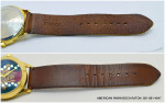 GUCCI G-Timeless Gold Tone Green & Red Bee Dial Brown Leather Strap Wa