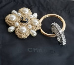 Beautiful  Authentic CHANEL gold and silver Loop brooch