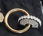 Beautiful  Authentic CHANEL gold and silver Loop brooch