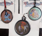 Ganesh & Shiva Pendants in Silver Setting
