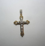 Diamond Cross Pendant 14k Gold