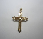 Diamond Cross Pendant 14k Gold
