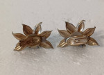 Mid-Century 1940's Barclay Signed Clip-On Earrings Faux Pearls Enamel