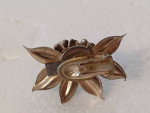 Mid-Century 1940's Barclay Signed Clip-On Earrings Faux Pearls Enamel